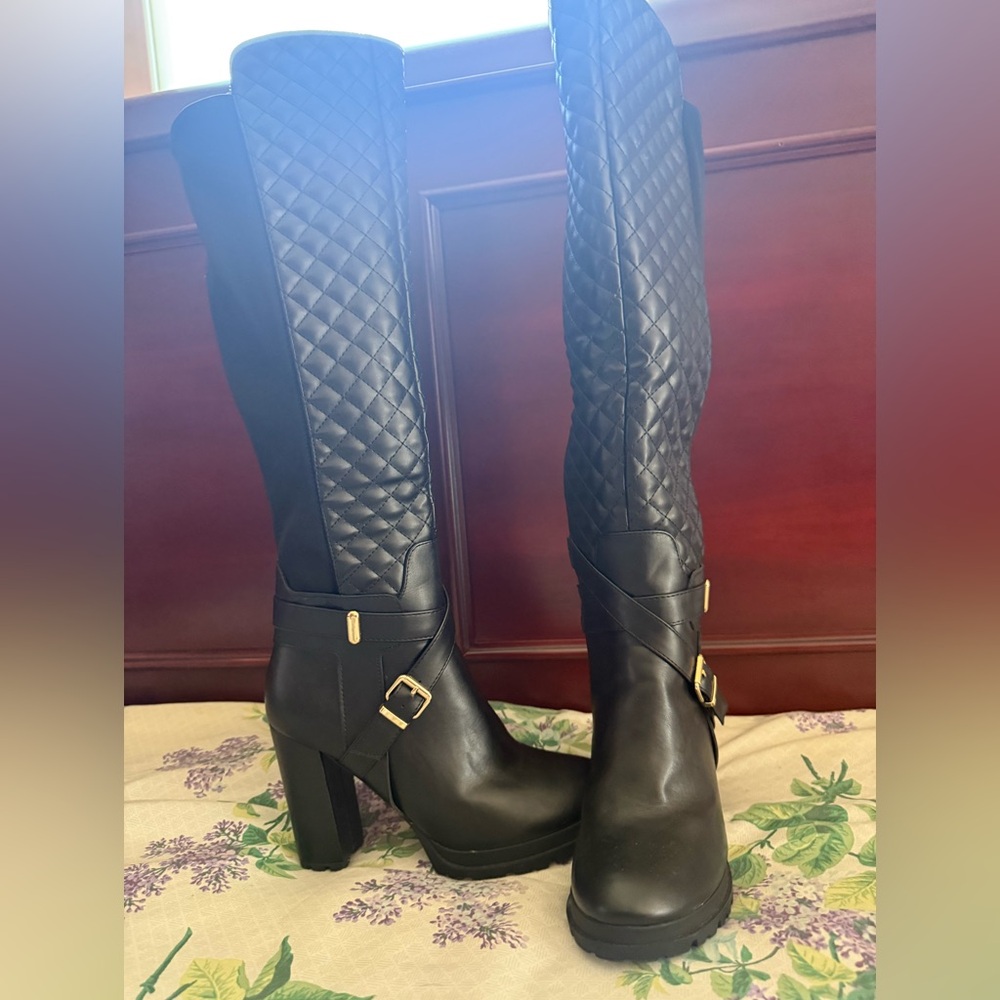 Black Quilted Boots